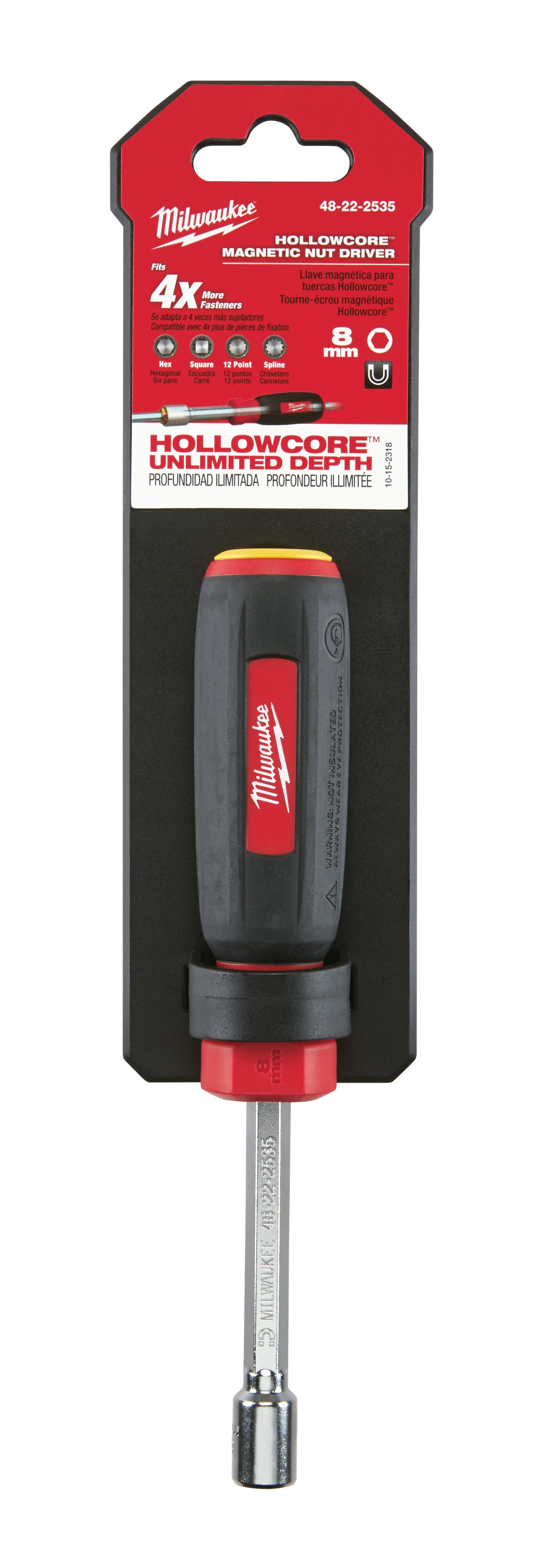 Milwaukee 48-22-2548 Metrisches Magnetisches Hohlkern-Mutterndreher-Set